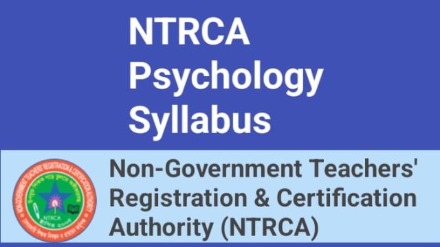 NTRCA Psychology written syllabus college level 2024